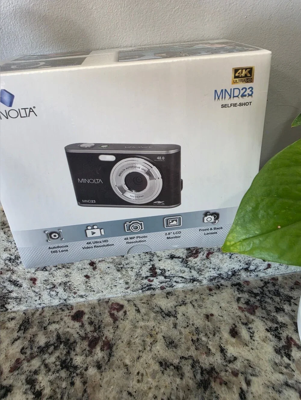 Minolta MND23 Selfie Shot 4K Ultra HD 48 MP Camera New In Box &  Sealed